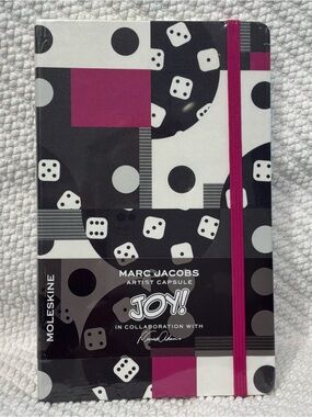 💟Moleskine x Marc Jacobs JOY! magenta & Black Artist Capsule lined Notebook! 💟